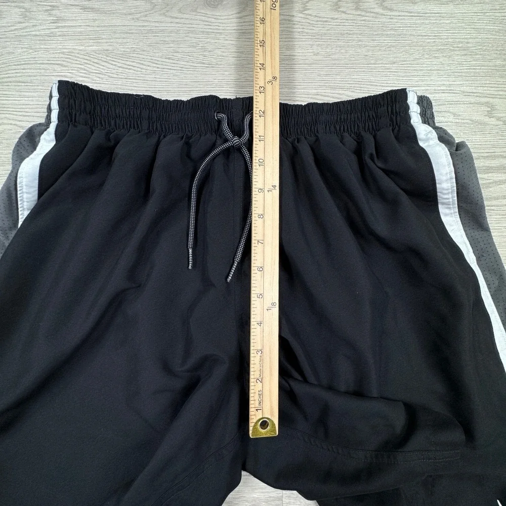 Nike Mens Shorts Athletic Running Training Black Grey‎ XXL Drawstring Mesh Lined